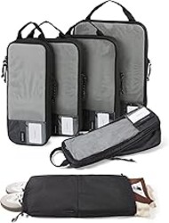 BAGSMART 6 Set /4 Set/2 Set Compression Packing Cubes for Travel, Lightweight Luggage Organizer Bags, Durable Space Saver Bags Travel Essentials