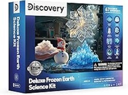 Discovery™ Frozen Earth Science Kit – 67 Experiments STEM Chemistry Lab for Kids| Grow Crystals, Make Snow & Slime, Ice Explosions & More| Educational Learning Activity Toy| DIY STEM Set Gift| Ages 8+