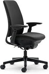 Steelcase Amia Office Chair - Most Comfortable Sit - 4 Points of Adjustability - Ergonomic Desk Chair - Upper Back Support - Adjustable Lumbar Support - Buzz2 Black Fabric