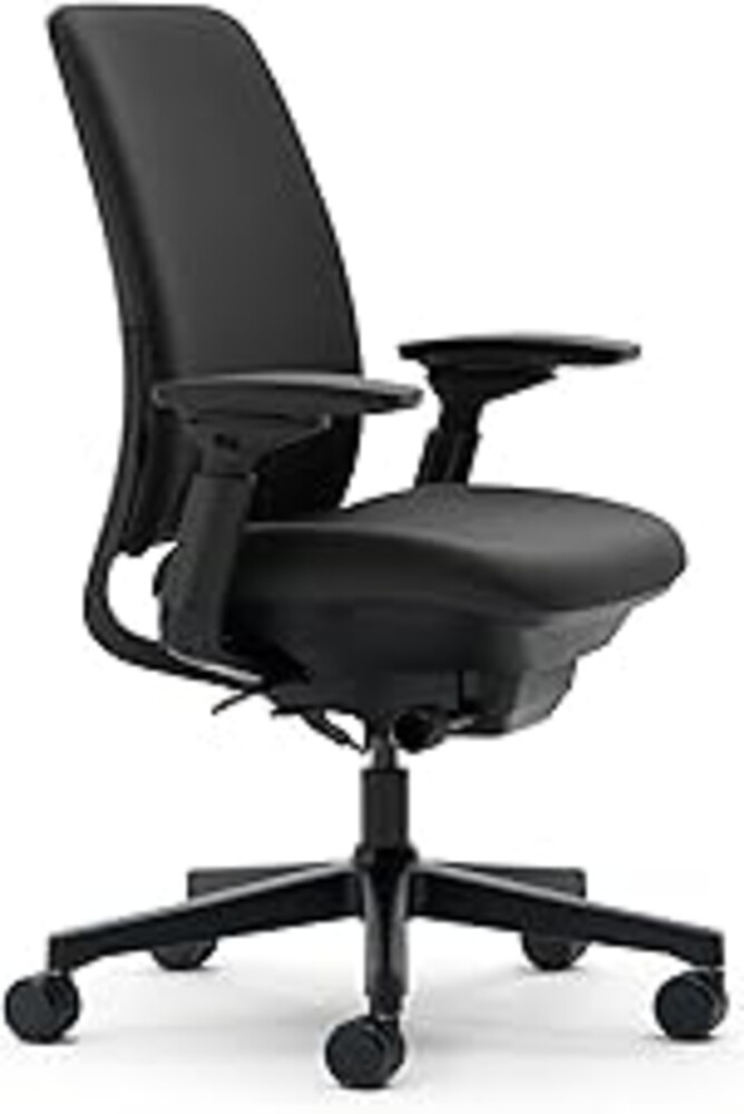 Steelcase Amia Office Chair - Most Comfortable Sit - 4 Points of Adjustability - Ergonomic Desk Chair - Upper Back Support - Adjustable Lumbar Support - Buzz2 Black Fabric