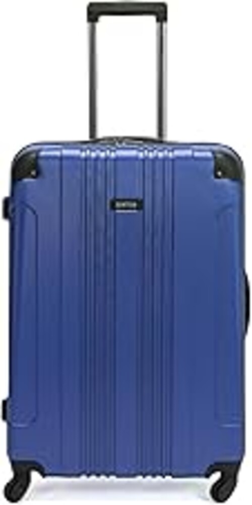 Kenneth Cole REACTION Out of Bounds Lightweight Hardshell 4-Wheel Spinner Luggage, Cobalt Blue, 28-Inch Checked