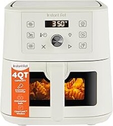 Instant Pot 4Qt VORTEX 6-in-1 Mini Air Fryer, Custom Program Options, Air Fry, Broil, Roast, Dehydrate, Bake, Reheat, Sea Salt, 4 Quarts