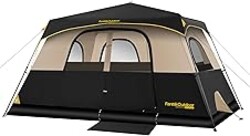 FanttikOutdoor Camping Tent 4/6/8/10 Person Instant Cabin Tent Setup in 60 Seconds with Rainfly & Windproof Portable with Carry Bag for Family Camping & Hiking