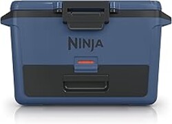 Ninja FB151BL FrostVault 50qt Hard Cooler with Dry Zone, Integrated Fridge-Temp Dry Storage Drawer, Premium Heavy-Duty Insulated Cooler, Keeps Ice for Days, Lakeshore Blue