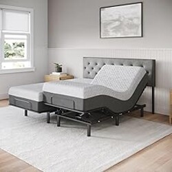 Celestial Aurora Adjustable Bed Base (Frame) + 12 inch Gel Memory Foam Mattress (Medium Soft), Easy Assembly, Head and Foot Lift, Zero Gravity, Memory Positions, CertiPUR-US Bed - Split King