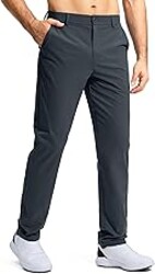 Pudolla Men's Golf Pants Stretch Work Dress Comfy Pants 30"/32"/34" Lightweight Quick Dry Casual Slacks Trousers with Pockets