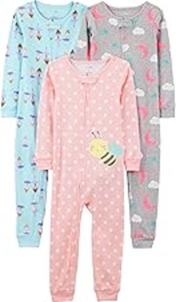 Simple Joys by Carter's baby-boys 3-pack Snug Fit Footless Cotton Pajamas