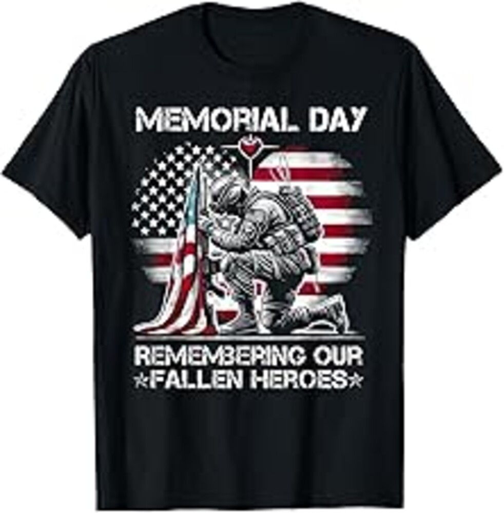 Memorial Day Remembering Our Fallen Heroes Patriotic Us Flag T-Shirt