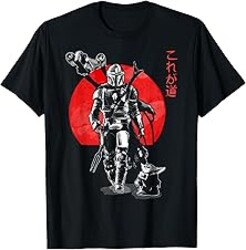Star Wars: The Mandalorian Sumi Ink Portrait T-Shirt