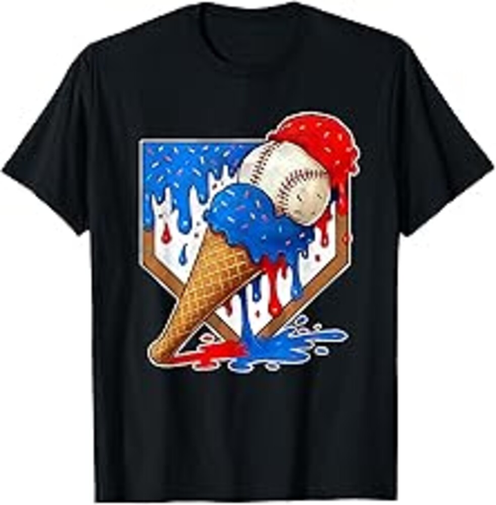 Distressed Baseball Boys Ice Cream Drip Baseball Boys Youth T-Shirt