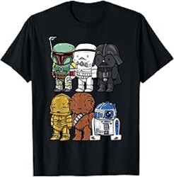 Star Wars Boba Trooper Vader Chewie Chibi Graphic T-Shirt T-Shirt
