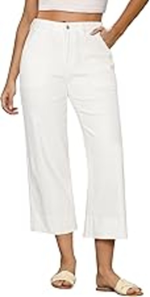 GRAPENT Capri Jeans for Women High Waisted Wide Leg Trendy Strechy Loose Straight Cropped Denim Jeans Pants with Pockets