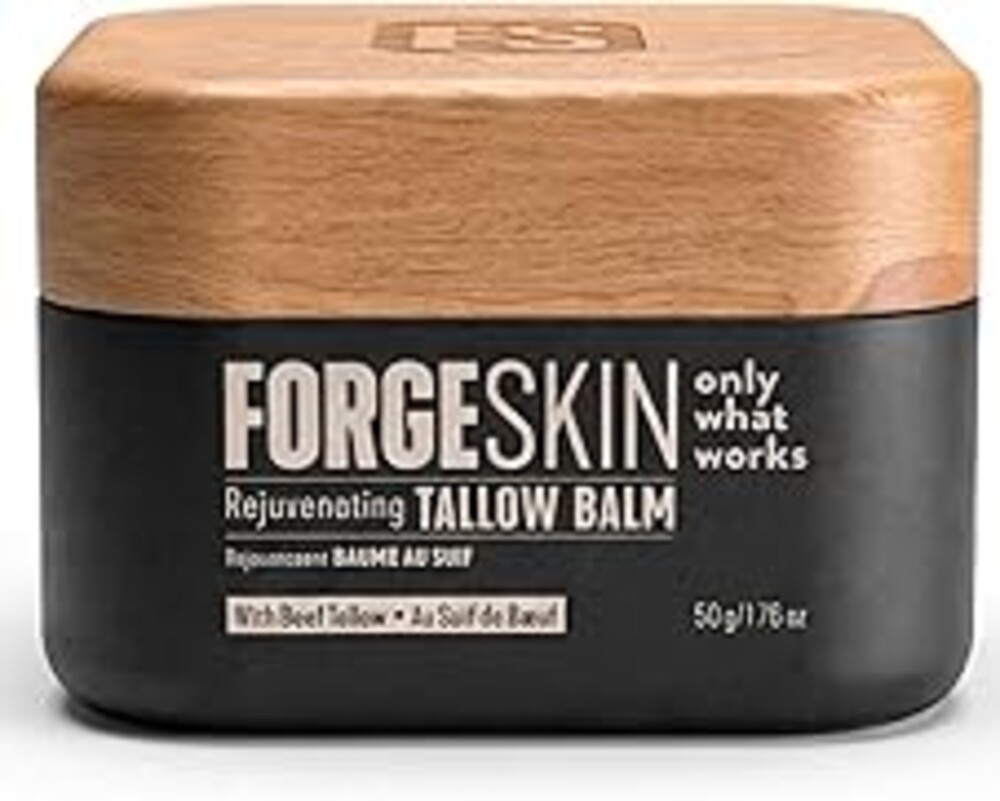 Forge Skin® Wrinkle Defense Beef Tallow Balm for Men [TALLOW-BASED] Moisturizer for Face Hydration - Hydrating Anti Aging Skin Cream - Natural Facial Skincare Lotion with Essential Oils (1.76 OZ)