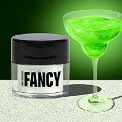 Fancy Sprinkles Glow Worm Green Premium Edible Glitter, Glows Under Black Light, 100% Edible Glitter for Sparkling Food & Drinks No Taste or Texture (4gm)