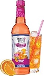 Jordan's Skinny Mixes Sugar Free Syrup, Orange Soda Flavor, Fruit Flavored Water Enhancer, Drink Mix for Iced Tea, Lemonade, Drinks, Low Calorie Water Flavoring, Dairy & Gluten Free Kosher, 25.4 Fl Oz
