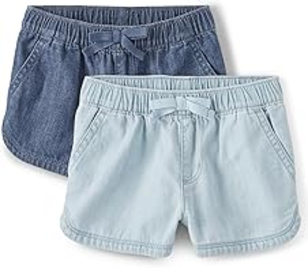 The Children's Place Baby Girls' and Toddler Pull on Chambray Shorts