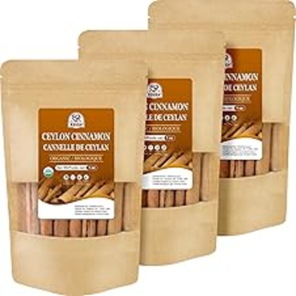 52USA Organic Ceylon Cinnamon Sticks, 1 Ounce (Pack of 3), True Cinnamon Farmed in Sri Lanka, Whole Cinnamon Sticks Bulk, Vegan, Non GMO, 28g