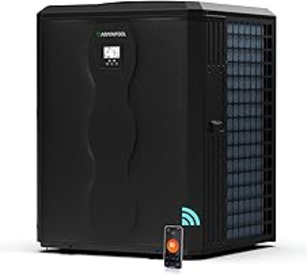 VARMINPOOL 140000 BTU Inverter Pool Heat Pump for 42000 Gallons, Smart WiFi Capable Electric Pool Heater for Above and Inground Pools, Heating & Cooling, V35 Ultra
