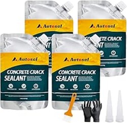 Concrete Crack Filler, High Elasticity Cement Crack Repair Sealant, Self-Leveling Waterproof Caulking Glue for Driveways, Walkways, Patios, Outdoor Concrete Joint Repair-4 PCS