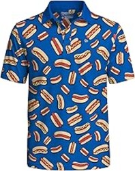 Tipsy Elves Men’s Golf Polo Shirt - Moisture Wicking, Stretch Fabric, Athletic Fit - Performance Polo