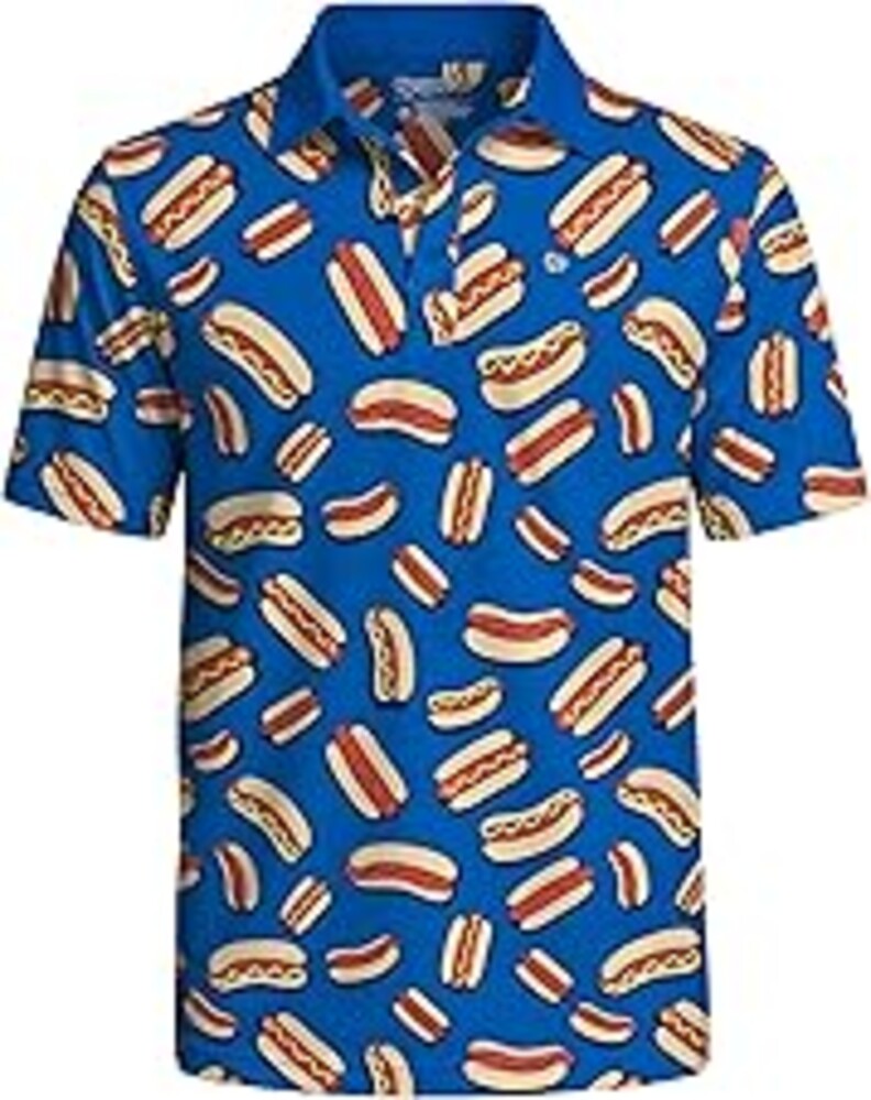 Tipsy Elves Men’s Golf Polo Shirt - Moisture Wicking, Stretch Fabric, Athletic Fit - Performance Polo