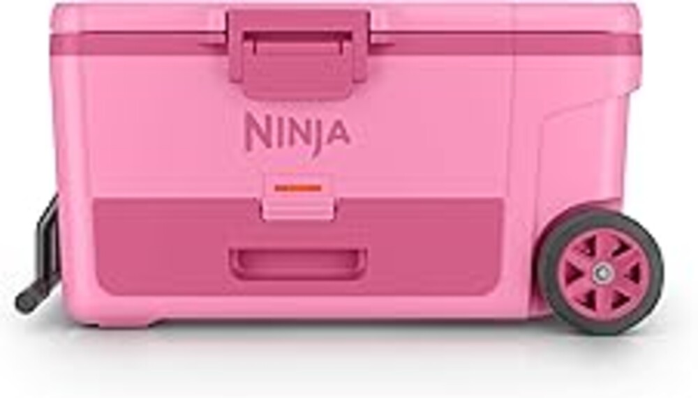 Ninja FrostVault | 65qt Wheeled Cooler with Cold Dry Zone | Integrated Fridge-Temp Dry Storage Drawer | Premium Heavy-Duty Insulated Cooler | Keeps Ice Cold for Days | Strawberry Rhubarb | FB265BP