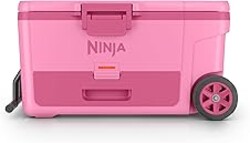 Ninja FrostVault | 65qt Wheeled Cooler with Cold Dry Zone | Integrated Fridge-Temp Dry Storage Drawer | Premium Heavy-Duty Insulated Cooler | Keeps Ice Cold for Days | Strawberry Rhubarb | FB265BP