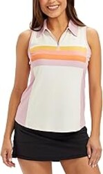 Tipsy Elves Quick Dry Women's Golf Shirt Sleeveless 1/4 Zip Tennis Shirts for Women Tank Top Polo Pickleball Outfits
