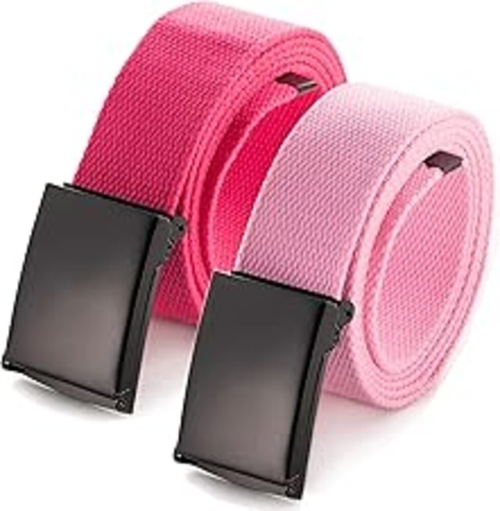 Mile High Life Cut To Fit Canvas Web Belt Size Up to 52" with Flip-Top Solid Black Military Buckle