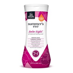 Summer's Eve Amber Nights with Oat and Shea Extracts, Daily Refreshing All Over Feminine Body Wash, Removes Odor, Feminine Wash pH Balanced, 15 fl oz