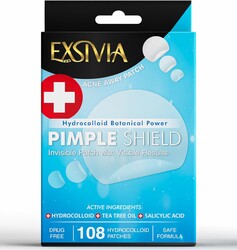 Exsivia Acne Pimple Patches, Ultra Thin Gentle Blemish & Zit Covers, Natural and Optimal Healing, Suitable for All Skin Types, 108 Hydrocolloid Patches