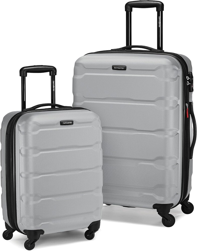 Samsonite Omni PC Hardside Expandable Luggage with Spinner Wheels, Silver, 2-Piece Set (20/24)