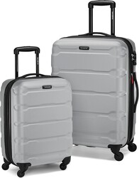 Samsonite Omni PC Hardside Expandable Luggage with Spinner Wheels, Silver, 2-Piece Set (20/24)