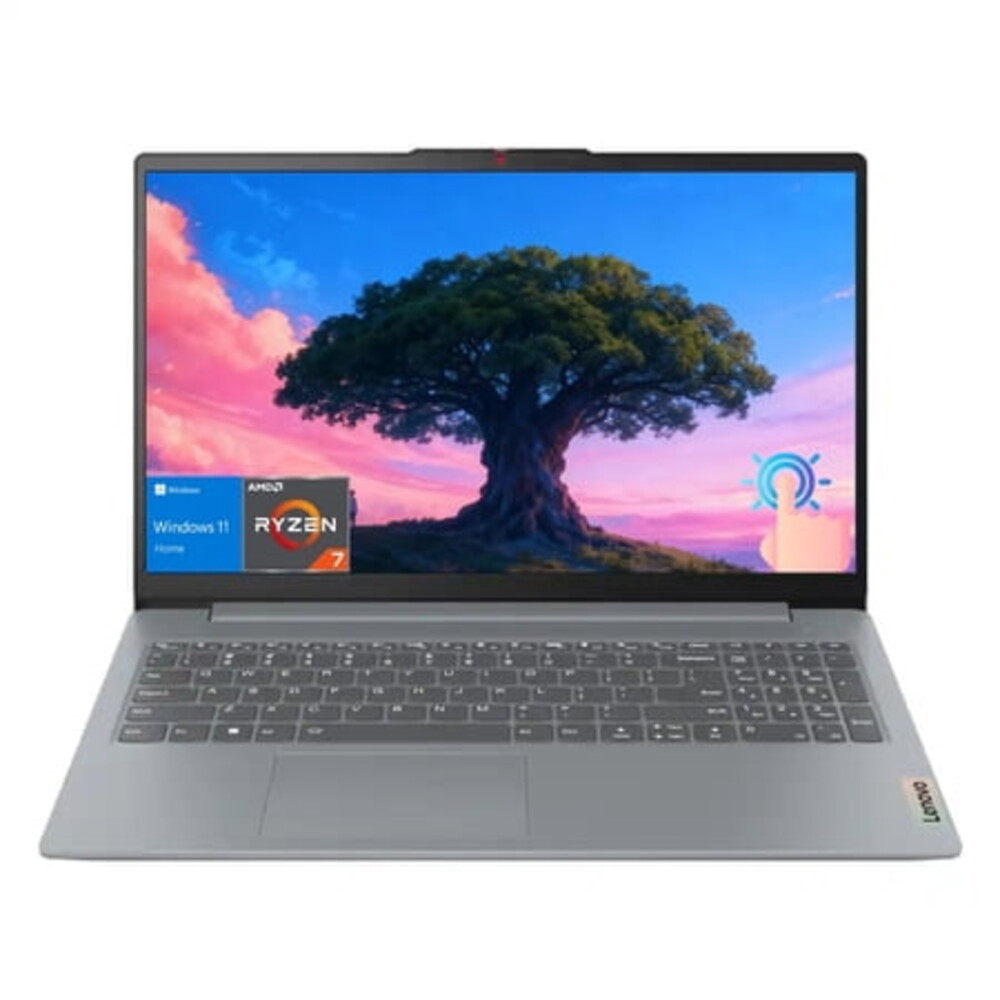 Lenovo IdeaPad Slim 3 15.6" FHD Touchscreen Laptop, AMD Ryzen 7 5825U, 16GB RAM, 256GB SSD, Windows 11 Home