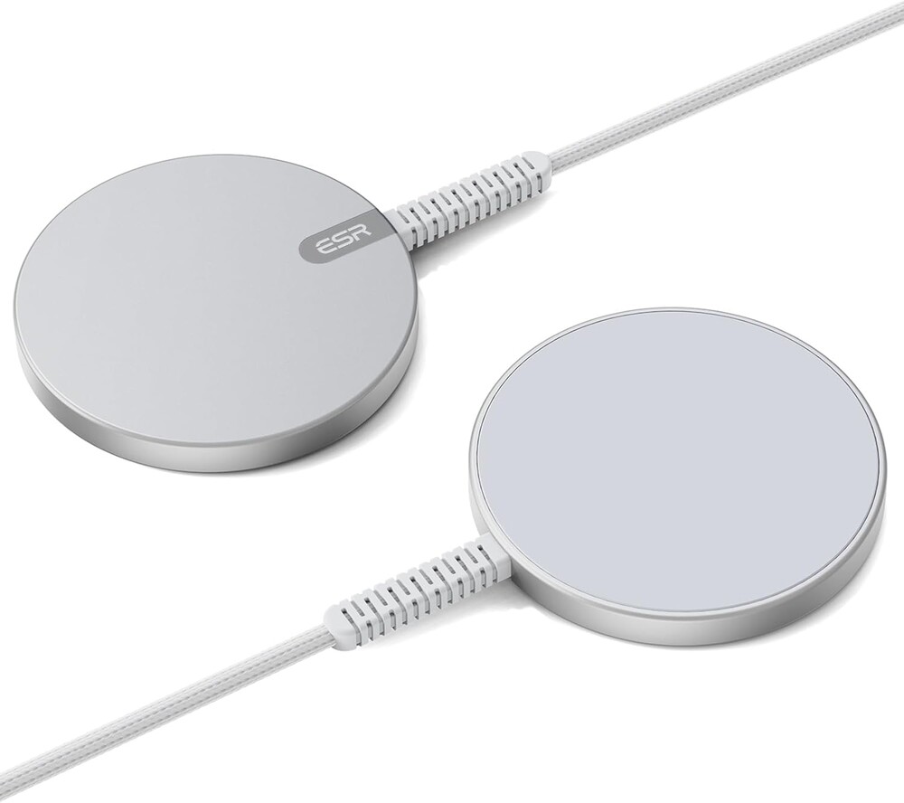 ESR 2 Pack for Magsafe Charger, 15W Wireless Charger, for iPhone 17-12, AirPods 4/3/Pro/Pro 2, Galaxy S26/S25, Strong Magnetic Charging Pad with Type-C Cable, White