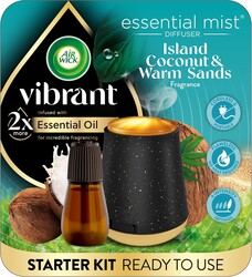 AIR WICK® Essential Mist - Vibrant Starter Kit - 1+1 Island Coconut & Warm Sands, Air Freshener, Essential Oils
