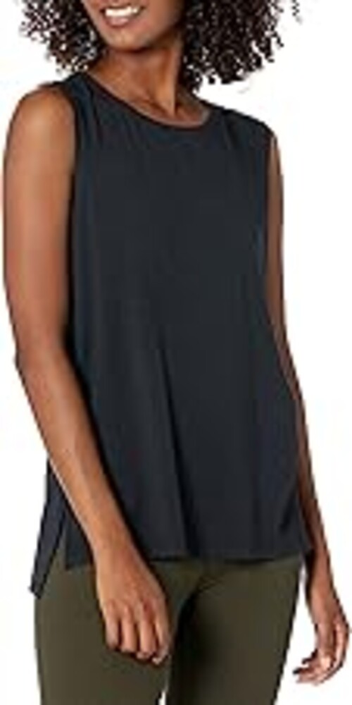 Amazon Essentials Women's Soft Cotton Relaxed-Fit Workout Tank Top (Available in Plus Size)