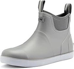 CKWLXQY Men's Deck Boots, Waterproof Ankle Rain Boots Men Anti-Slip Traction, Outdoor Rubber Fishing Garden Boots High-Performance Shoes for Farming