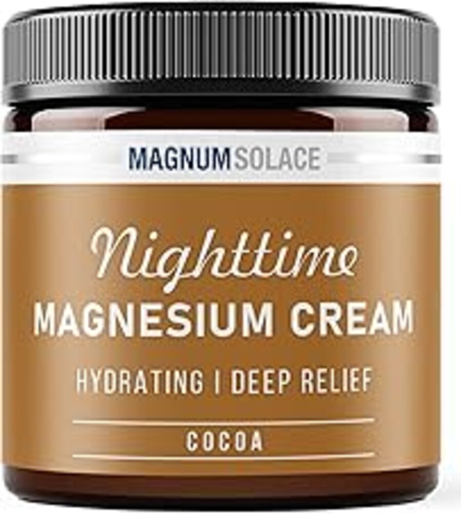 Magnesium Cream – Nighttime Magnesium Lotion – Apply to Legs, Buttocks, Arms or Chest – Topical Magnesium Chloride – USA Made and Safe for Kids (Cocoa)