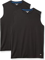 Amazon Essentials Men's Gym Tank Tops, Moisture-Wicking Dry Fit Breathable Muscle Shirts, Pack of 2
