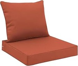 Favoyard Outdoor Seat Cushion Set 22 x 24 Inch Waterproof & Fade Resistant Patio Furniture Cushions with Removable Cover Deep Seat & Back Cushion with Tie Straps for Chair Sofa Couch