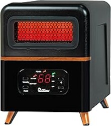 DR. INFRARED HEATER DR-978 New Upgraded Dual Heating Hybrid Portable Infrared Space Heater, 1500W with Remote