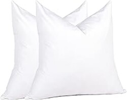 puredown® Euro Pillow Inserts 26 x 26 (Pack of 2, White), Down Feather Pillow Stuffer, Premium White Pillows for Bed, Couch, and Cushion