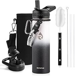 RAYMYLO Insulated Water Bottle 20 oz, Triple Wall Vacuum Stainless Steel (Cold for 24Hrs, Hot for 12Hrs), Leak Proof & Non-BPA, Kids Water Bottle Jug for School with Straw Spout Lids