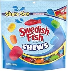 SWEDISH FISH Chews Soft & Chewy Candy, Share Size, 8.12 oz