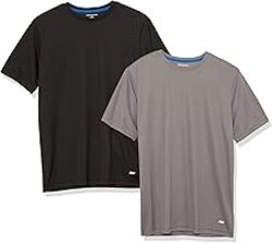 Amazon Essentials Men's Moisture Wicking Breathable Active Performance Tech Gym T-Shirts, Pack of 2