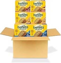 belVita Breakfast Bars Biscuits Variety Pack, 4 Flavors, 30 Total Packs, 6 Boxes (4 Biscuits Per Pack)