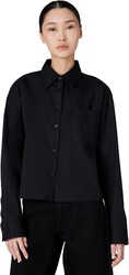 Calvin Klein Women's Cotton Poplin Cropped Shirt