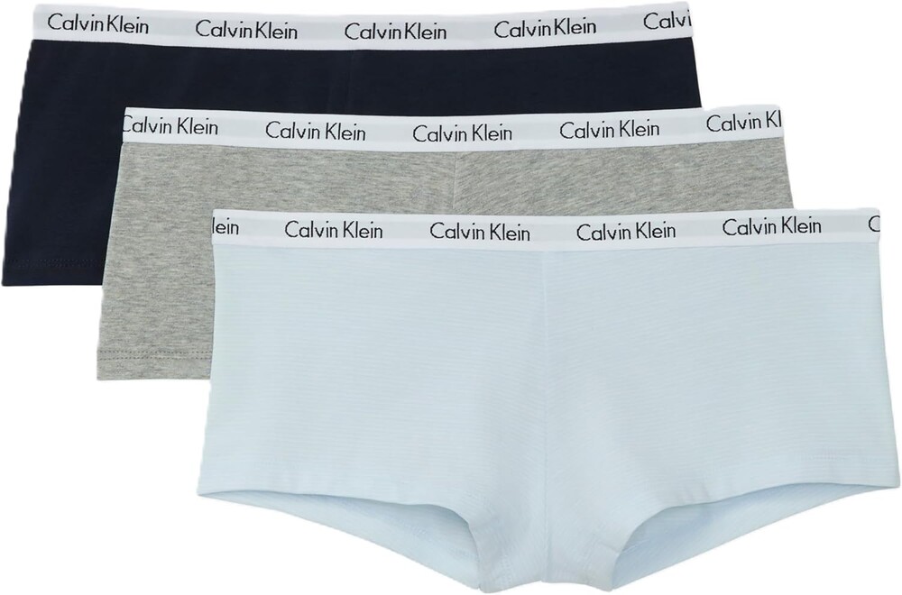 Calvin Klein Carousel Logo Cotton Stretch Boyshort Panties, 3 Pack