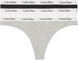 Calvin Klein womens Carousel Logo Cotton Stretch Thong Panties, Multipack